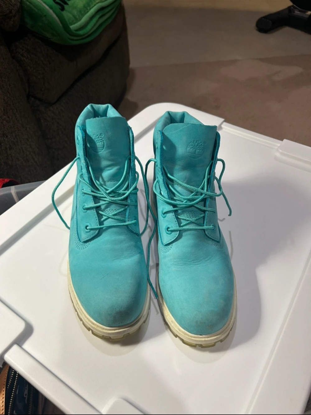 Timberland Women’s Turquoise Lace-Up Waterproof Boots